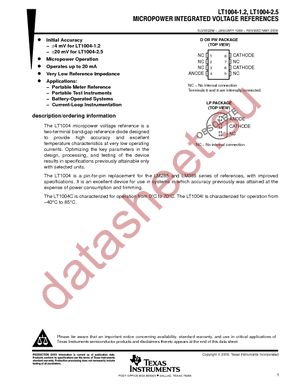 LT1004CDR-1-2 datasheet  